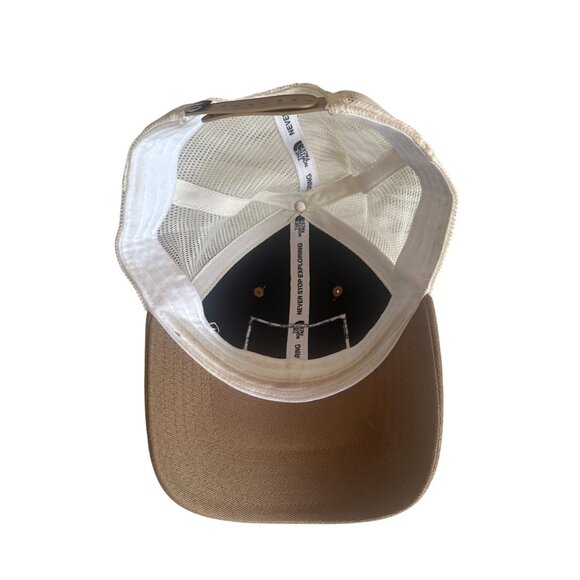 The North Face Brown & White Mesh Trucker Hat Snapback Fine Alpine Equipment - Picture 4 of 6